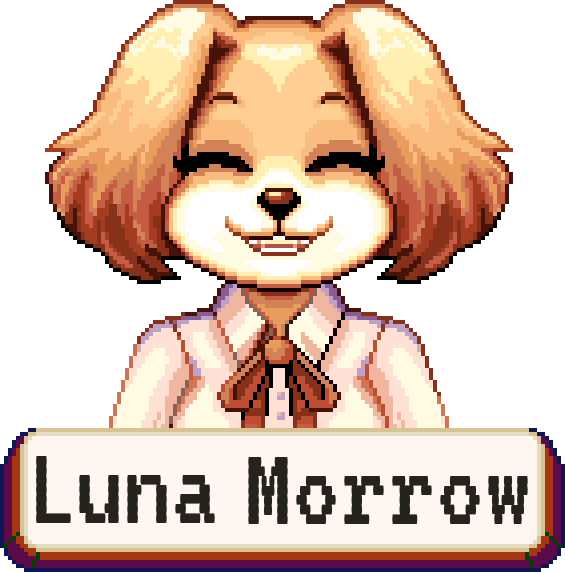 Portrait of Luna Morrow, smiling in a pink blouse with a bow.